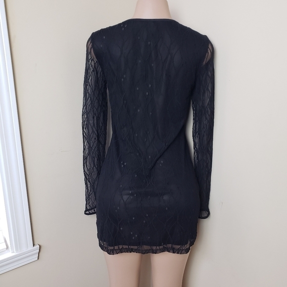 BISOU BISOU Black Lace Mini Dress - Picture 3 of 5